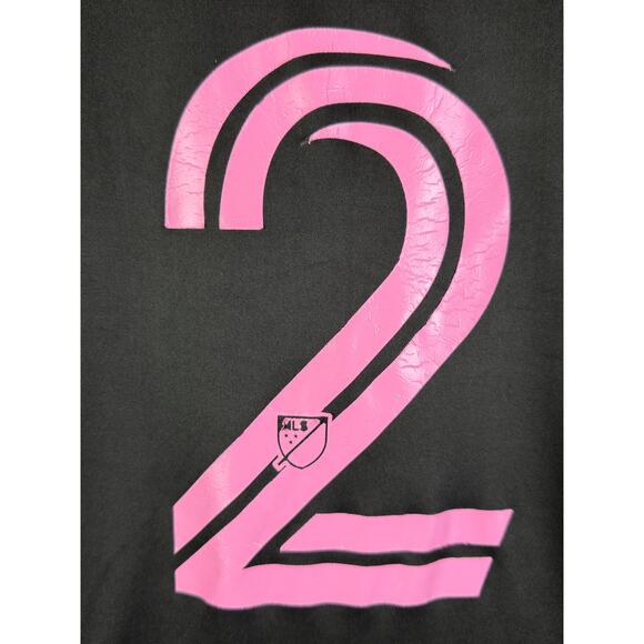 Adidas inter Miami CF Away Soccer Jersey #2 Slim Fit Black Pink Mens Medium - Picture 11 of 11